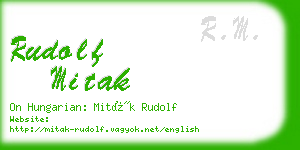 rudolf mitak business card
